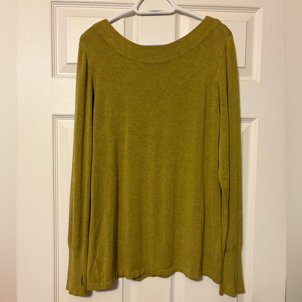 Eileen Fisher Lightweight Cozy Viscose Bateau Necktop, Peridot